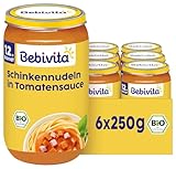 Bebivita Menüs ab dem 12. Monat Schinkennudeln in Tomatensauce, 250g 6er Pack (6x250g)