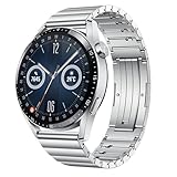 HUAWEI Watch GT 3 46mm Smartwatch, Lange Akkulaufzeit, ganztägige SpO2-Überwachung, KI-Lauftrainer, genaue Herzfrequenzüberwachung, 100+ Trainingsmodi,Deutsche Version, Edelstahl