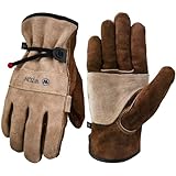WZQH Leder Arbeitshandschuhe für Herren oder Frauen. Arbeitshandschuh für Gartenhandschuhe, schweißhandschuhe, Kettensäge, Bau, etc. Rindsleder, Baumwolle gefüttert, Utility, fester Griff. XL