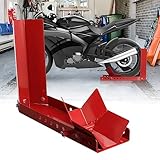 Eulenke 1 Stück Motorrad Vorderradklemme, Motorradwippe für 8-24 Zoll, Motorradständer mit 3 Ankerbolzenlöchern, eifen Verladehilfe Transportständer Radwippe Motorradklemme