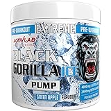 Activlab Black Gorilla Ice Pump Pre-Workout 300g Pulver, 30 Portionen, 4000mg L-Citrullin, 2400mg Beta-Alanin, 2500mg L-Arginin, AAKG, kein Koffein, Eiskühlungseffekt, köstlicher Apfelgeschmack