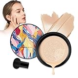 Mushroom Head Air Cushion CC Cream, 2024 Neuestes Moisturising BB Creme Foundation, Brightening Pigment Liquid CC Cream (Natürlich, 20 g (1er Pack))