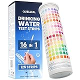 Quelltal 16-in-1 Wasserteststreifen – 125 Stück für pH, Wasserhärte, Chlor, Blei, Nitrat, Fluorid – Schnelle & präzise Analyse für Trinkwasser, Pool & Aquarium