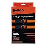 Kargo™ 8-teiliges Spanngurt-Set – enthält 2 x 4 m leichte Ratschengurte und 6 x Spanngurte (verschiedene Größen), Transport- und Aufbewahrungsutensilien in einem Set