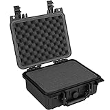 tectake 800574 - Universalbox Kamera-Schutzkoffer, Leichte und robuste Hartschale aus Kunststoff, 3 Schaumstoffeinlagen - Diverse Größen (S | Nr. 402869)