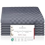 BARBONS 6 er Geschirrtücher Baumwolle 50x70 cm - 240 g/m² 85 g Küchentücher Geschirrhandtücher Geschirrtuch Küchenhandtücher Geschirrtuch Geschirrhandtuch Trockentücher (6er, Black-Anthrazit)