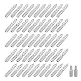 50 Stück Stockschrauben M6, Torx Stockschraube Doppelseitige Dübelschrauben Holzschrauben TX25 Doppelgewindeschrauben aus Verzinktem Astahl mit 2 Torx Bit (M6x60mm)
