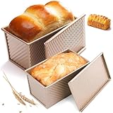 DUBUOZA Antihaft Brot Toastform mit Deckel 2 Stücke Toast Backform mit Deckel Backform Toastbrot mit Deckel Brotbackform mit Deckel Geeignet zum Backen von Brot, Gebäck und Kuchen