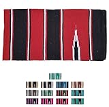 NETPROSHOP Navajo Westerndecke Baumwolle Sattelunterlage Satteldecke, Farbe:Schwarz/Rot