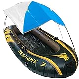 Floving aufblasbares Boot Markise aufblasbares Boot/Segelboot Sonnenschirm Abdeckung Markise Sonnenschirm Angeln Zelt (Hellblau)