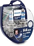 Philips RacingVision GT200 H4 Scheinwerferlampe +200%, Doppelset