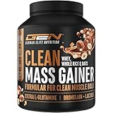 Clean Weight Gainer - 3 kg - Mit komplexen Kohlyendrate & Protein - Ideal für die Massephase - Pulver zum Masseaufbau und Zunehmen - Hazelnut Nougat Geschmack