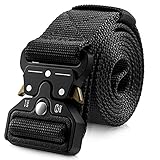 MOZETO Taktischer Gürtel, Unisex Militär Gürtel mit Schnellspanner Metallschnalle für Outdoor, Arbeit, Militär, Freizeit, Jagen, Beutegürtel-&-taschen