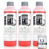 PURIVITA - Universal Entkalker Kaffeevollautomat (3x 750ml) Entkalker Kaffeemaschine für ALLE gängigen Marken - 3 Flaschen