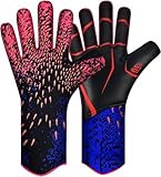 QUICARD Torwarthandschuhe, Professionelle fußball Handschuhe Kinder in den Größen 6/7/8/9/10,Starker Empfänger für Herren, Jungen, Jugendliche, Erwachsene, Kinder (Rot, 6)