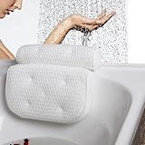 Badewannenkissen 4D Air Mesh-mit starken Saugnäpfen, ergonomisch und antibakteriell für die Badewanne oder Whirlpool-Entspannung pur für Nacken und Rücken. Spa at Home