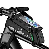 ROCKBROS Fahrrad Rahmentasche Fahrradtasche Wasserdicht Handytasche Touchscreen für Handys bis zu 7,0' iPhone 14/13 Plus/Pro Max Galaxy S23/S22 Ultra Huawei P60 Pro/Mate50