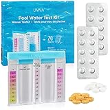 Pooltester Chlor und pH: 3er Starter Set mit Test Container, 10 Phenol Red Tabletten, 10 DPD1 Tabletten – Pool Tester pH und Chlor – pH Tester LIVAIA