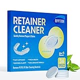 APPTRIN Retainer Reinigungstabletten, Zahnspangen Reinigungstabletten, 36 Tabletten Retainer frisch, Tabs zur Reinigung von Zahnersatz, Mundschutz, Gebiss