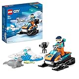 LEGO 60376 City Arktis-Schneemobil, Konstruktionsspielzeug-Set mit 3 Tier-Figuren und Einer Explorer-Minifigur, Spielzeug für Kinder ab 5 Jahren