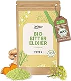 Bio Bitterstoffe Pulver (300 Portionen = Jahresvorrat) nach Hildegard von Bingen und Ayurveda - Grünes Pulver - DE-ÖKO-001 - Bitter Elixier Bio