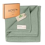 MOYO Babydecke Behutsamer Aventurin I 75x100cm I Atmungsaktive Kuscheldecke aus 100% GOTS-Bio-Baumwolle I Weiche Baby-Bettdecke für Junge & Mädchen I Baumwolldecke Geburt