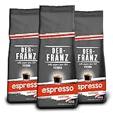 Der-Franz Espresso Kaffee, ganze Bohne, 3 x 500 g