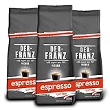 Der-Franz Espresso Kaffee, ganze Bohne, 3 x 500 g