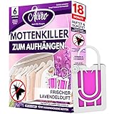 Aviro Mottenschutz 6er-Pack - Langanhaltender Schutz gegen Kleidermotten, Einfache Anwendung, Lavendelduft, Ideal für Kleiderschränke