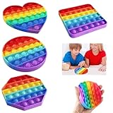 4 Stücke Pop It Fidget Toys,Pop it Set,Pop it Spielzeug Baby,Bubble Spielzeug,4 Formen Kinder Pop it,Silikon Pop it Spielzeug,Aus Silikonfür Autismus,ADHS,Kinder,Erwachsene