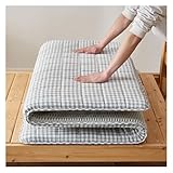 Japanische Futon-Bodenmatratze Tragbare Faltbare Schlafsaal-Isomatte rutschfeste Und Atmungsaktive Tatami-Matte Aufrollbare Campingmatratze(Multi-Colored,150x200cm)