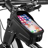 Jonesman Fahrradtasche Rahmen Wasserdicht, Rahmentasche Fahrrad mit TPU Sensitivem Touchscreen 3D Sonnenblende, Fahrrad Rahmentasche für Smartphones unter 6.8 Zoll für Montainbikes, Rennrad, Ebikes