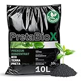 PretaBioX Terra Preta Bodenverbesserer - Fruchtbare Grow Erde durch aktivierte Pflanzenkohle - für Garten, Gemüse anpflanzen, Balkongarten oder als Rasendünger, Konzentrat Dünger