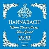 Hannabach Saiten für Klassikgitarre Serie 815 Satz High Tension (hochwertig, Allzweck-Saite für fast jedes Instrument, Gitarrensaiten klassische Gitarre, Made in Germany), Blau