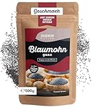 Blaumohn Monte Nativo (500g) - Mohn zum Backen - Mohnsamen ideal zum Mohnback - Premium Quaität Blaumohn - Getrocknete Gewürze - Poppy Seeds - Blaumohn zum backen