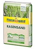 Floragard Rasen-Sand 15 kg für 10m², zur Rasenpflege und Lüften Schwerer Böden, streuwagenfähig