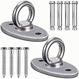 SELEWARE 454kg Capacity Wand-Deckenhalterung für Trageriemen-Trainer, Aufhängungsset für Yoga-Schaukel, Aufhängezubehör für Seile, Woss-Aufhängung, Olympische Ringe, Fitness-Zubehör