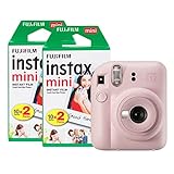 Fujifilm instax Mini 12 Sofortbildkamera mit 40 Filmen, Blütenrosa