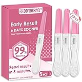 5 Stück Schwangerschaftstests, Frühschwangerschaftstest, Schwangerschaftstest Frühtes, Hohe Sensitivität Pregnancy Test, Schnelle Erkennung, HCG Test, Ergebnis Innerhalb von 3-5 Minute, Rosa