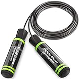 Befekt Gears Springseil, Speed Rope Verstellbar mit Kugellagern & Weichem Schaumstoffgriff, Länge Einstellbar, Jump Rope Seilspringen für Fitnesstraining, Abnehmen, für Kinder und Erwachsene