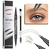 Augenbrauenstift, Augenbrauenstift Wasserfest, Langanhaltenden Wischfest Dual-Ended Eyebrow Pencil, Erzeugt Natürliche Augenbrauenfarbe, Microblading Augenbrauenstift Mit Augenbrauen Bürste