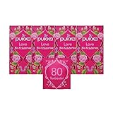 Pukka Tee Set, Bio Kräutertee 'Love', Kamille, Lavendel und Rose, Für liebevolle Momente, 4er Pack, 80 Teebeutel