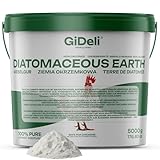 GiDeli Kieselgur für hühner einstreu Diatomeenerde Pulver 100 % Rein unkalziniert gegen die Rote Vogelmilbe 5 kg