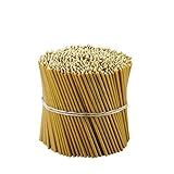 Danilovo Ritual Kerzen 100% Bienenwachs (Gelb) - Orthodoxe Kerzen für Gebet Tischdeko Hochzeit - Ungiftig, Ruß - Tropffrei, Nachhaltige Produkte, N140, Höhe: 16 cm, Ø 5 mm (100 stück)