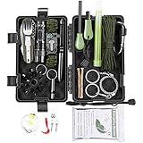 Survival Kit 15 in 1, Außen Notfall Set Survival Kit mit Rettungsdecke, Paracord Armband, Taschenlampe und weiterem Survival Ausrüstung Optimal für Wandern Camping Bushcraft Abenteuer