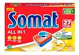 Somat All in 1 Spülmaschinen Tabs (27 Tabs), Geschirrspül Tabs für strahlende Sauberkeit auch bei niedrigen Temperaturen, kraftvoll gegen Eingetrocknetes