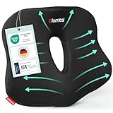 Blumtal Sitzkissen Bürostuhl – Keilkissen Schwarz Steißbeinkissen - Ergonomisches Sitzkissen Auto – Hämorrhoiden Sitzkissen Stuhl – Steißbeinkissen, Sitzpolster Stuhl – Optimales Bürostuhl Sitzkissen