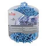 NIGRIN 71110 Waschhandschuh Mikrofaser mit Insektennetz (farblich sortiert), 17 x 22 cm, blau
