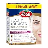 Abtei Beauty Kollagen Intensiv 5000 - für natürliche Schönheit von innen - hochdosiert, 5000 mg Kollagen-Peptide, Hyaluronsäure, Zink und Vitamin C – zuckerfrei - Monatspackung, 30 Trinkampullen