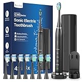 Sonic Elektrische Zahnbürste Schallzahnbürste für Erwachsene - COULAX Zahnbürsten Elektrisch Schallzahnbürste, Electric Toothbrush Mit 8 kopf, 5 modi, Timer, Geschenk für sie/ihn